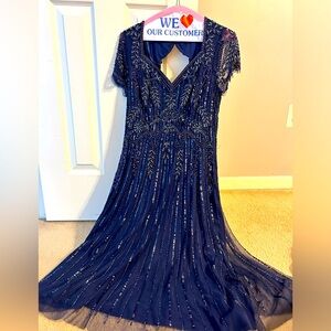 Adrianna Papell Navy party dress
